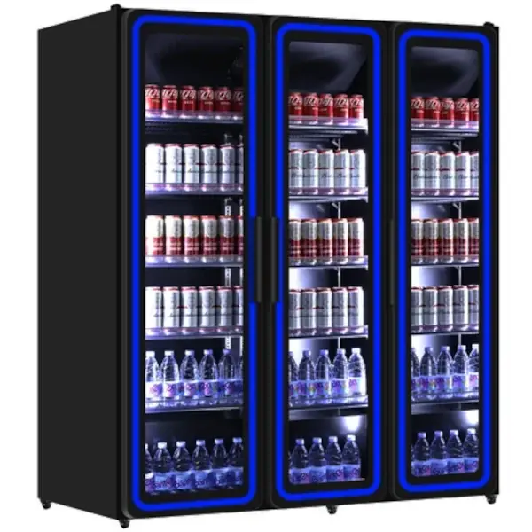 Koelkast | 1190L | Zwart | 0°C/+1°C | Geforceerd | Draaideuren | Wielen | 1680x635x1980(h)mm