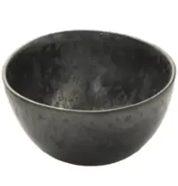 Inspire Kommen | METALLIC | Porselein | Zwart | 70cl | 6 Stuks | Ø150x80(h)mm 