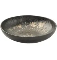 Inspire Kommen | METALLIC | Porselein | Zwart | 93cl | 4 Stuks | Ø220x45(h)mm