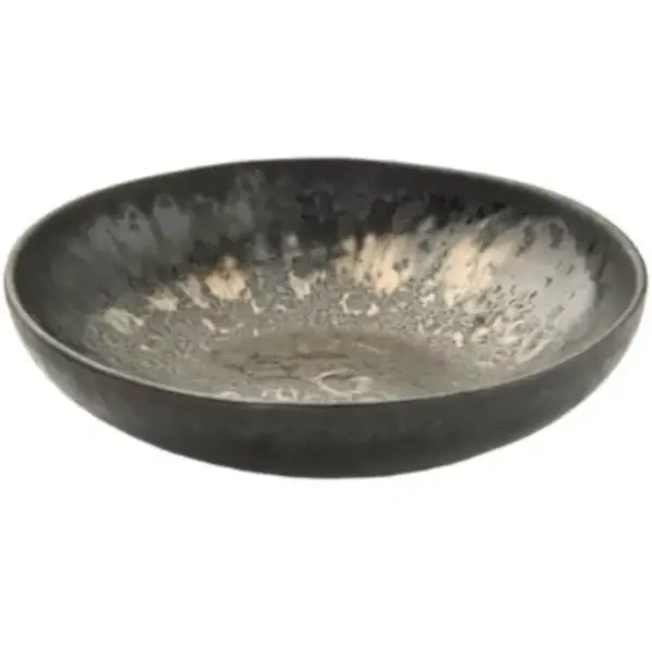 Kommen | METALLIC | Porselein | Zwart | 93cl | 4 Stuks | Ø220x45(h)mm