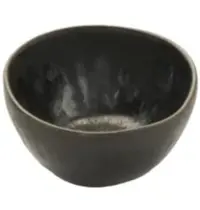 Inspire Kommen | METALLIC | Porselein | Zwart | 9cl | 12 Stuks | Ø80x40(h)mm 