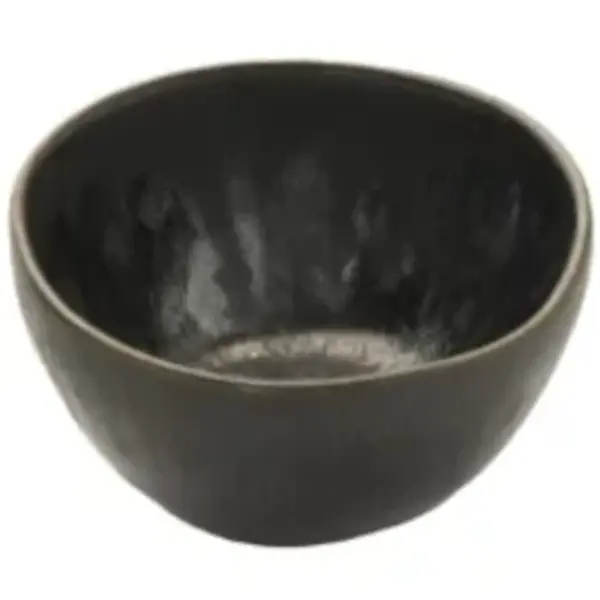 Kommen | METALLIC | Porselein | Zwart | 9cl | 12 Stuks | Ø80x40(h)mm