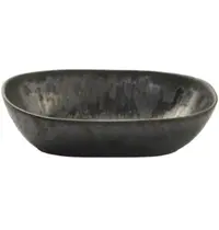 Inspire Serveerschalen | METALLIC | Porselein | Zwart | 100cl | 6 Stuks | 260x165x65(h)mm 