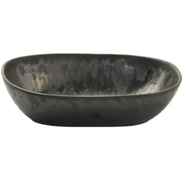 Serveerschalen | METALLIC | Porselein | Zwart | 100cl | 6 Stuks | 260x165x65(h)mm