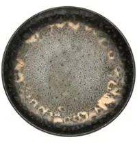 Inspire Borden | METALLIC | Porselein | Zwart | 6 Stuks | Ø210x19(h)mm