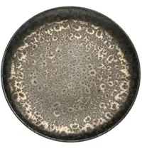 Inspire Borden | METALLIC | Porselein | Zwart | 4 Stuks | Ø295x26(h)mm