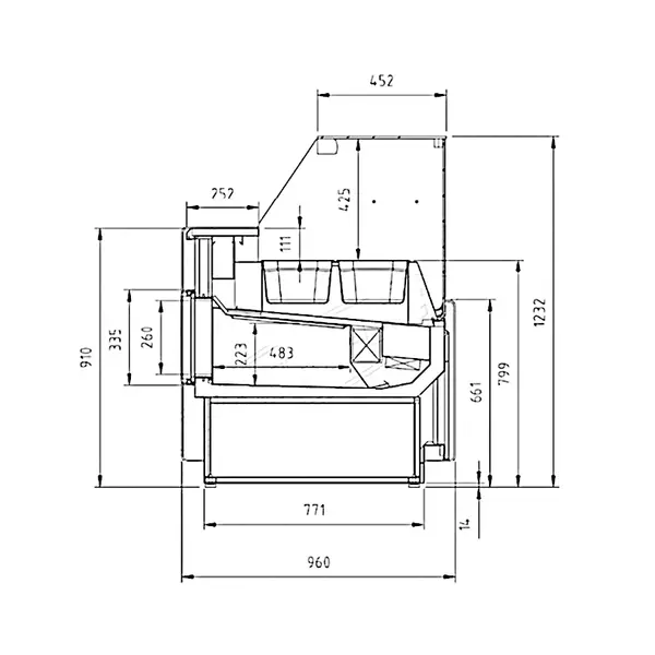 Koeltoonbank | SPIDER | 5x 1/1 GN | -1°C/+5°C | Geforceerd | Gekoelde Reserve | Kantelruit | 1985x960x1235(h)mm