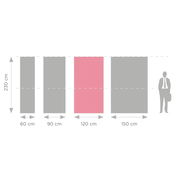Beursframe | ATLANTIS EXPO | Aluminium/Staal | Dubbelzijdig | Incl. Draagtas | 1202x250x2300(h)mm