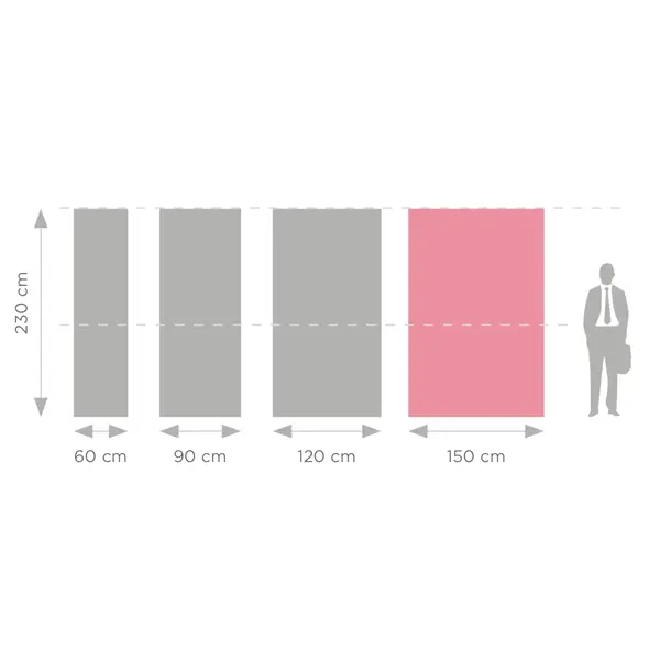 Beursframe | ATLANTIS EXPO | Aluminium/Staal | Dubbelzijdig | Incl. Draagtas | 1502x250x2300(h)mm