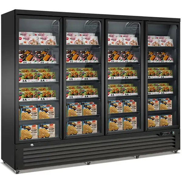 Vrieskast | 2248L | Zwart | -18°C/-22°C | Geforceerd | Draaideuren | Wielen | 2508x710x2003(h)mm