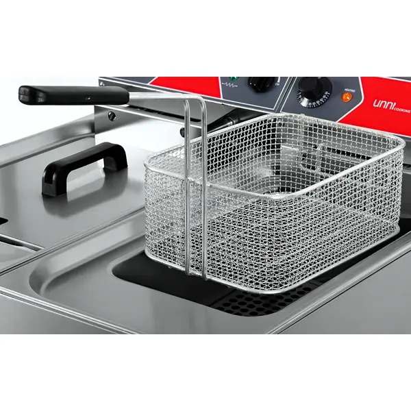 Friteuse | Elektrisch | 10+10L | 50°C/190°C | 18kW (400V) | Aftapkranen | 650x650x850/900(h)mm