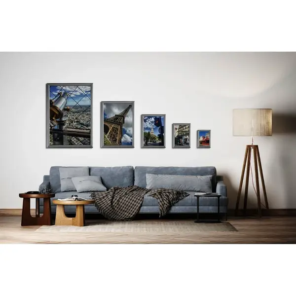 Kliklijst | Aluminium | Zilvergrijs | A3-Formaat | Rand 25mm | Incl. Wandbevestiging | 328x451mm