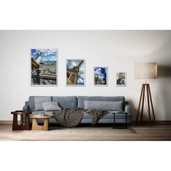 Kliklijst | Aluminium | Wit (Mat) | A4-Formaat | Rand 25mm | Incl. Wandbevestiging | 241x328mm