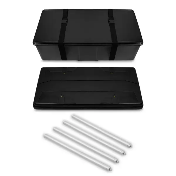 Beurskoffer/-Counter | Kunststof | Riemsluiting | Wielen | 1040x510x380/1040(h)mm