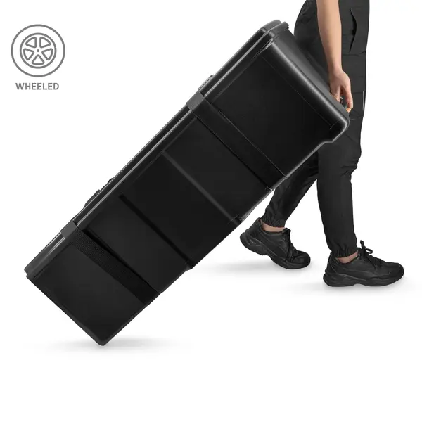 Beurskoffer/-Counter | Kunststof | Riemsluiting | Wielen | 1040x510x380/1040(h)mm