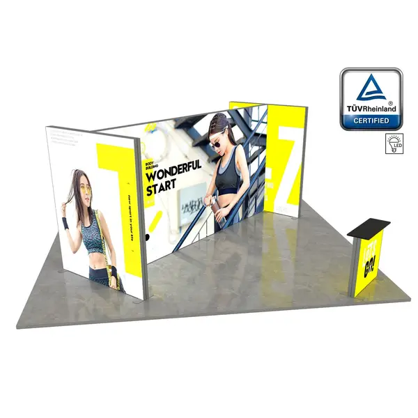 Beursstandset | LUMIX™ | 3 LED-Frames + 2 LED-Counters | ±25m² | Modulair | 5000x5000mm