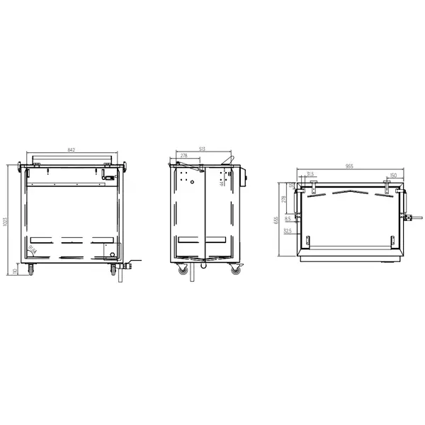Voorreinigingsmachine | PRO | Automatisch | 300L | 75°C | 1.9kW (230V) | 1050x730x1020(h)mm