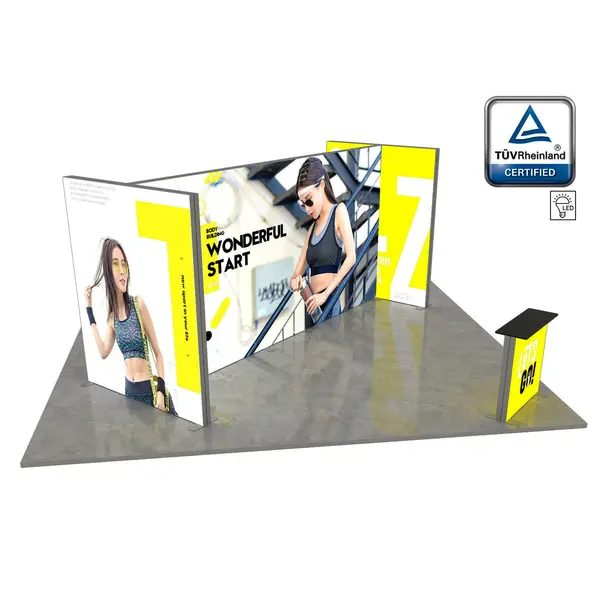 Beursstandset | LUMIX™ | 3 LED-Frames + 2 LED-Counters | ±36m² | Modulair | 6000x6000mm
