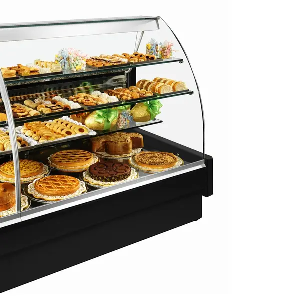 Gebak-/Patisseriekoeltoonbank | VERONA | Ladensysteem | +4°C/+6°C | Statisch | Kantelruit | 1400x980x1237(h)mm