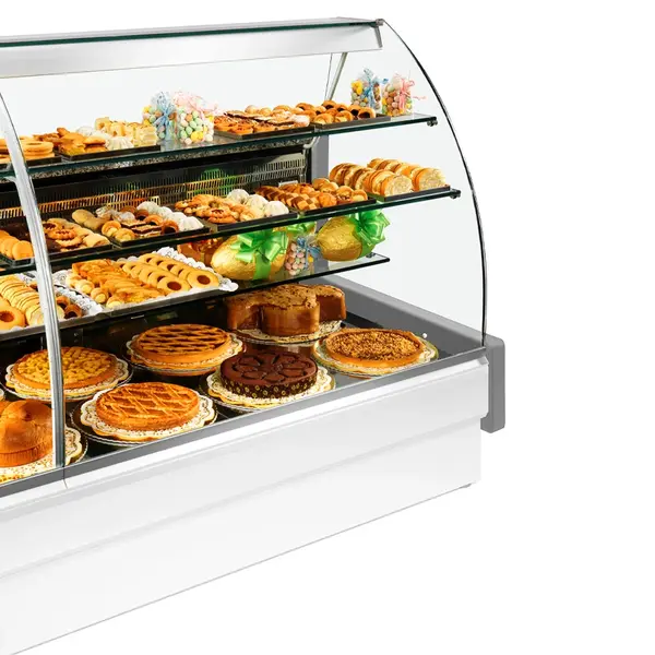 Gebak-/Patisseriekoeltoonbank | VERONA | Ladensysteem | +4°C/+6°C | Statisch | Kantelruit | 1400x980x1237(h)mm