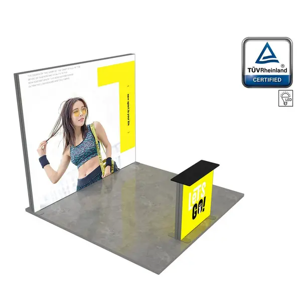 Beursstandset | LUMIX™ | LED-Frame + LED-Counter | ±9m² | Modulair | 3000x3000mm