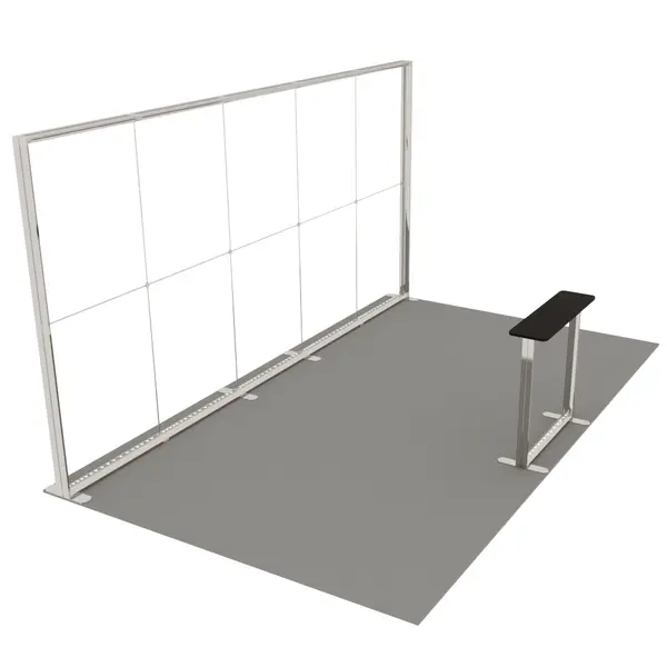 Beursstandset | LUMIX™ | LED-Frame + LED-Counter | ±15m² | Modulair | 5000x3000mm