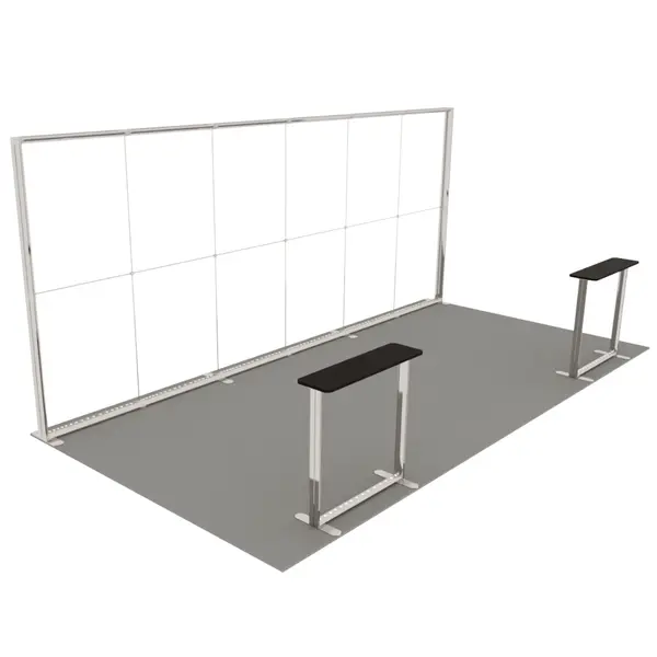 Beursstandset | LUMIX™ | LED-Frame + 2 LED-Counters | ±18m² | Modulair | 6000x3000mm