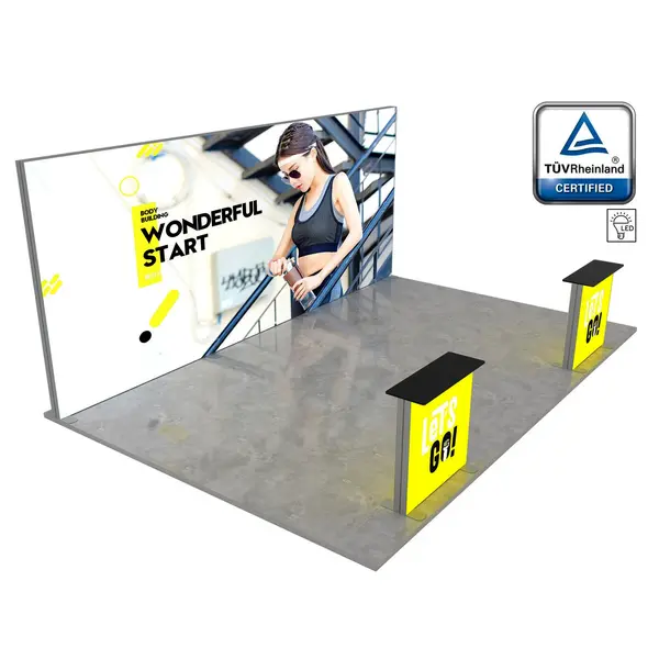 Beursstandset | LUMIX™ | LED-Frame + 2 LED-Counters | ±24m² | Modulair | 6000x4000mm