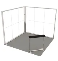 Luxus Beursstandset | LUMIX™ | 2 LED-Frames + LED-Counter | ±9m² | Modulair | 3000x3000mm