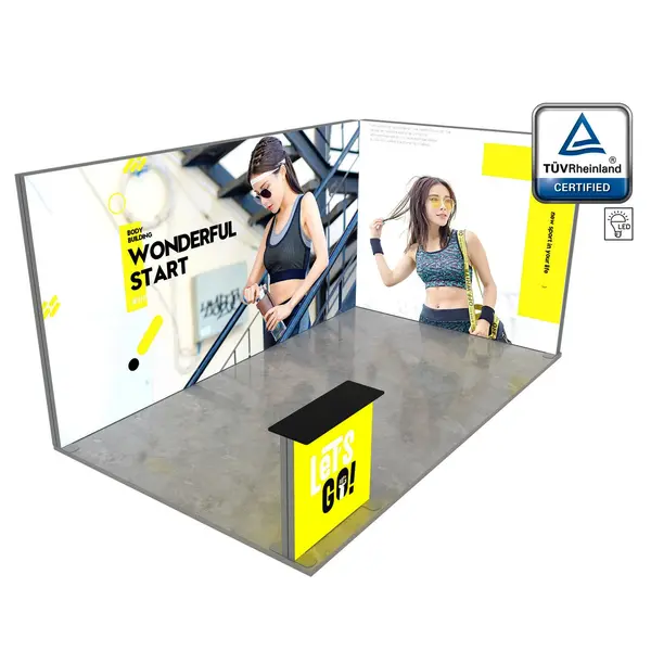 Beursstandset | LUMIX™ | 2 LED-Frames + LED-Counter | ±15m² | Modulair | 5000x3000mm