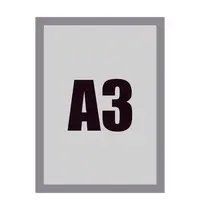 Luxus Magnetische Wissellijst | Zilvergrijs | Enkelzijdig | A3-Formaat | 297x420mm