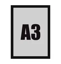 Luxus Magnetische Wissellijst | Zwart | Enkelzijdig | A3-Formaat | 297x420mm