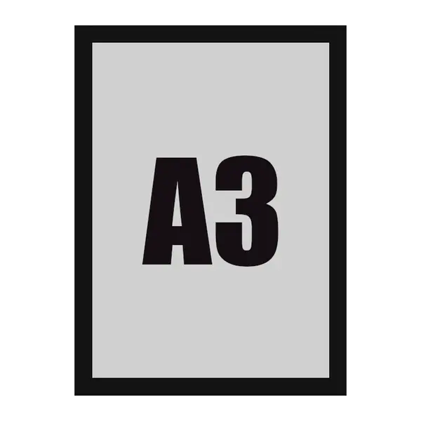 Magnetische Wissellijst | Zwart | Enkelzijdig | A3-Formaat | 297x420mm