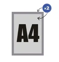 Luxus Magnetische Wissellijst | Zilvergrijs | Dubbelzijdig | A4-Formaat | 210x297mm