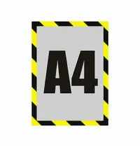 Luxus Magnetische Wissellijst | Zwart/Geel | Enkelzijdig | A4-Formaat | 210x297mm