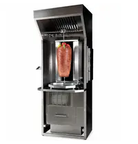 InoxAir Afzuigmeubel Dönergrill | RVS | Recirculatie | Instelbaar | 0.24kW (230V) | 1149x1009x2447(h)mm 