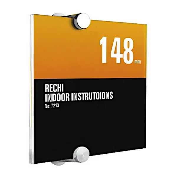 Deurbord | ELITE | RVS/Plexiglas | A6-Formaat | Incl. Bevestiging