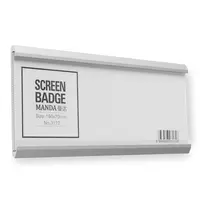 Luxus Deurbord | PURO | Aluminium | Zilvergrijs | Capaciteit 180x70mm | Incl. Bevestiging