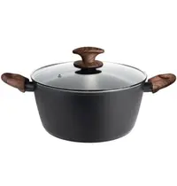 Pintinox Kookpan | CHALET STONE | Aluminium (Antiaanbaklaag) | 4.4L | Div. Warmtebronnen | Incl. Deksel | Ø240mm