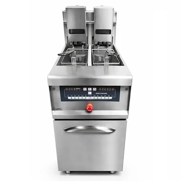 Automatische Friteuse | DuoLift PRO | Elektrisch | 13.5+13.5L | 105°C/190°C | 18kW (400V) | Aftapkranen | Digitaal | Automatische Mandlift | 400x825x920(h)mm