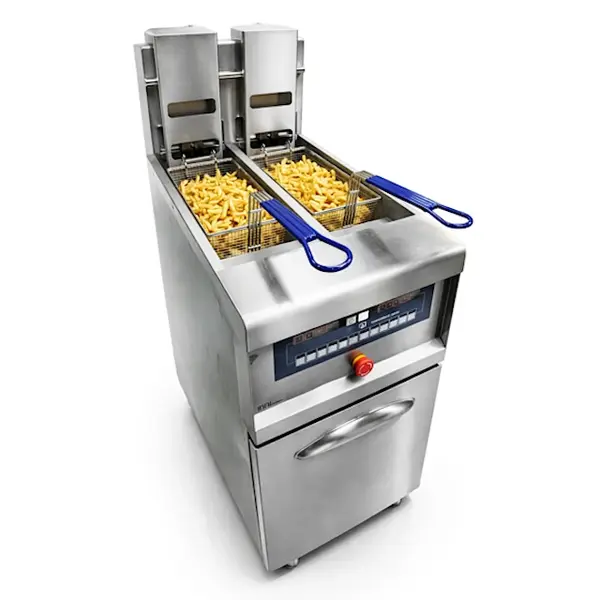 Automatische Friteuse | DuoLift PRO | Elektrisch | 13.5+13.5L | 105°C/190°C | 18kW (400V) | Aftapkranen | Digitaal | Automatische Mandlift | 400x825x920(h)mm
