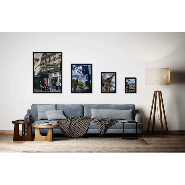 Kliklijst | Aluminium | Zwart (Mat) | A4-Formaat | Rand 25mm | Incl. Wandbevestiging | 241x328mm