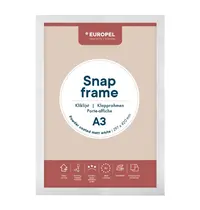 Europel Kliklijst | Aluminium | Wit (Mat) | A3-Formaat | Rand 25mm | Incl. Wandbevestiging | 328x451mm 