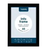 Europel Magnetische Wissellijsten | Zwart | Dubbelzijdig | A5-Formaat | Rand 18mm | 2 Stuks | 175x237mm