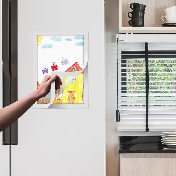 Magnetische Wissellijsten | Zilvergrijs | Dubbelzijdig | A4-Formaat | Rand 18mm | 2 Stuks | 235x325mm