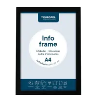 Europel Magnetische Wissellijsten | Zwart | Dubbelzijdig | A4-Formaat | Rand 18mm | 2 Stuks | 235x325mm