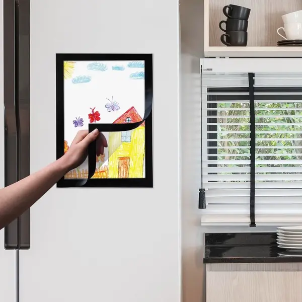 Magnetische Wissellijsten | Zwart | Dubbelzijdig | A3-Formaat | Rand 18mm | 2 Stuks | 327x450mm