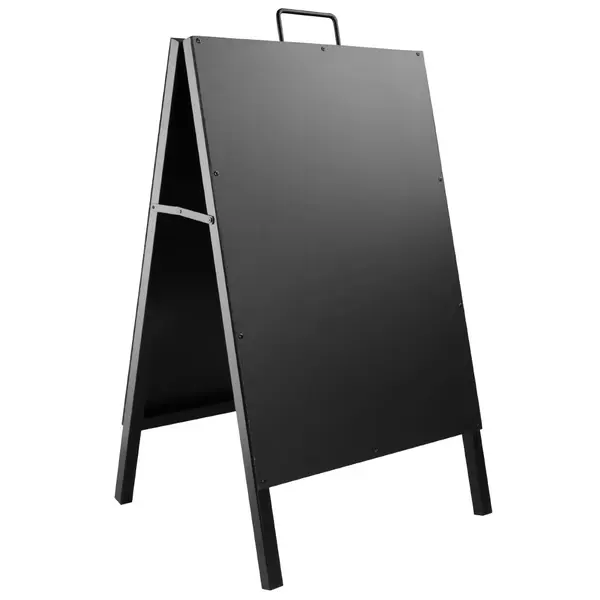 Krijtstoepbord | Staal | Zwart | Weerbestendig | 500x482x887(h)mm