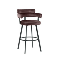 LABEL51 Barkruk Bardio | Taupe | Fluweel | Hoog | 2 stuks