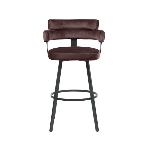 Barkruk Bardio | Taupe | Fluweel | Hoog | 2 stuks